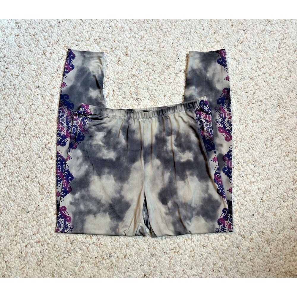 Ashley Stewart Size 18/20 Silky Leggings Oriental Pattern Athleisure
